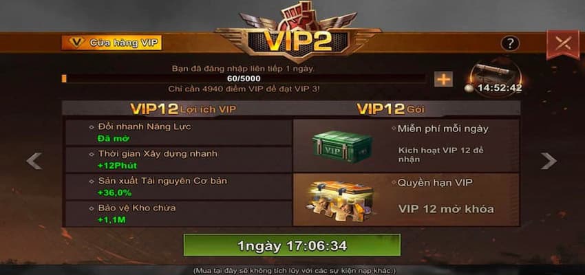 Nhận thưởng độc quyền dành cho thành viên VIP 