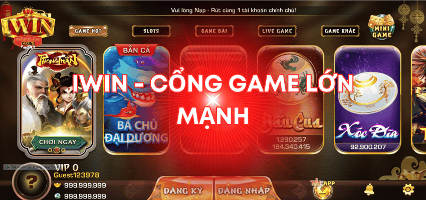 iwin cổng game lớn mạnh