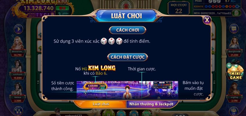 Ngũ long sicbo 3D với luật chơi đơn giản, dễ hiểu 